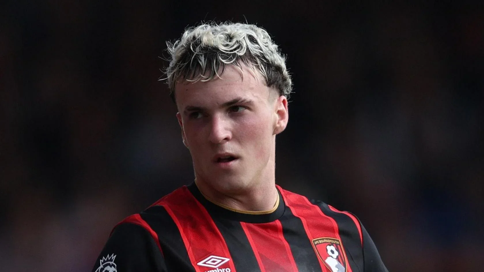Alex Jimenez looks on during a Bournemouth match